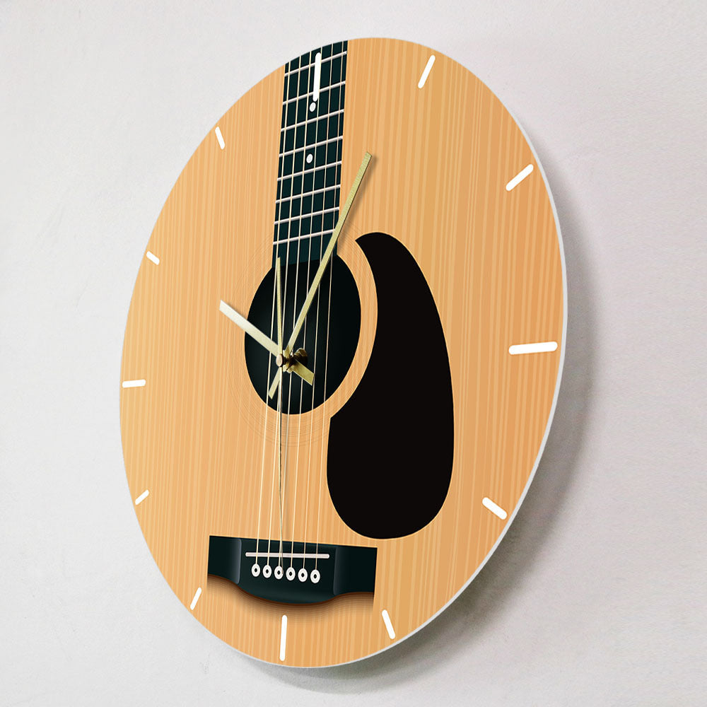 Home Creative Acoustic Guitar Decoration Wall Clock PearlNestDecor.com