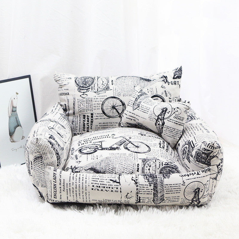 Pet Supplies Autumn And Winter Sofa Pet Nest Canvas