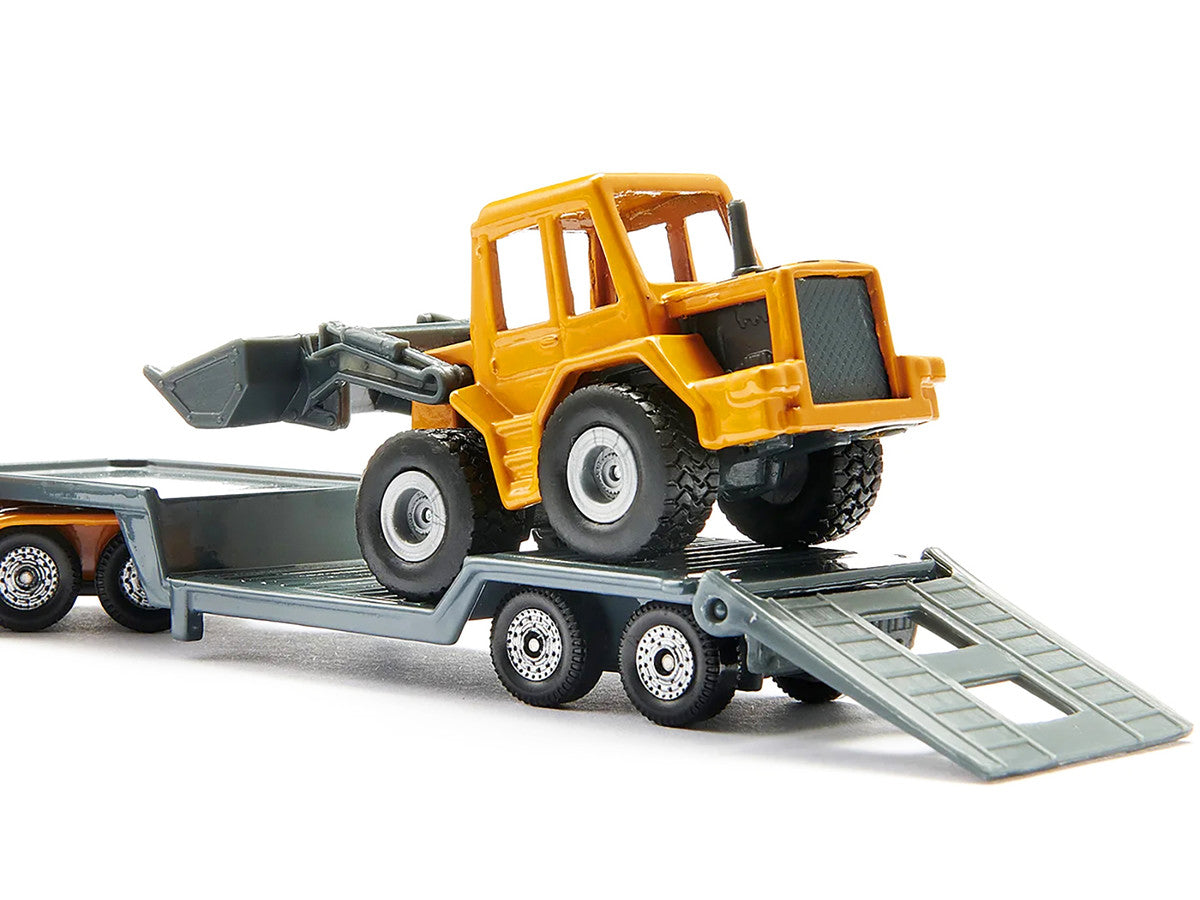 Truck with Low Loader Trailer and Front Loader Yellow Diecast Model by Siku LuxuryLifeWay Online Store