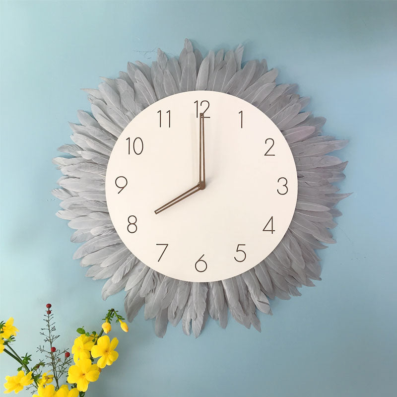 Creative Wall Clock Woven Tapestry Clock Clock PearlNestDecor.com
