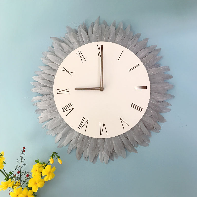 Creative Wall Clock Woven Tapestry Clock Clock PearlNestDecor.com