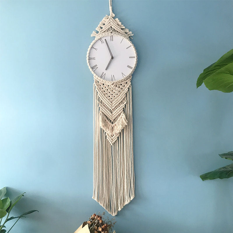 Creative Wall Clock Woven Tapestry Clock Clock PearlNestDecor.com