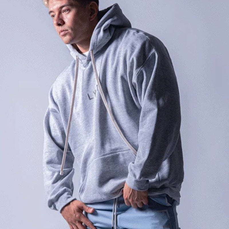 Men's Pullover Sports Loose Hooded Sweatshirt