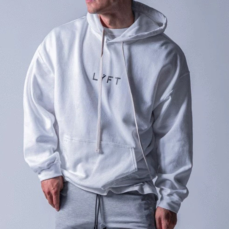 Men's Pullover Sports Loose Hooded Sweatshirt