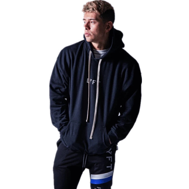 Men's Pullover Sports Loose Hooded Sweatshirt LadyShow.Store