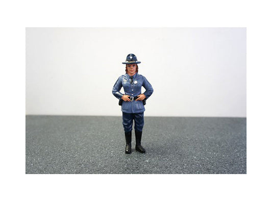 State Trooper Sharon Figure For 1:24 Diecast Model Cars by American Diorama LuxuryLifeWay Online Store