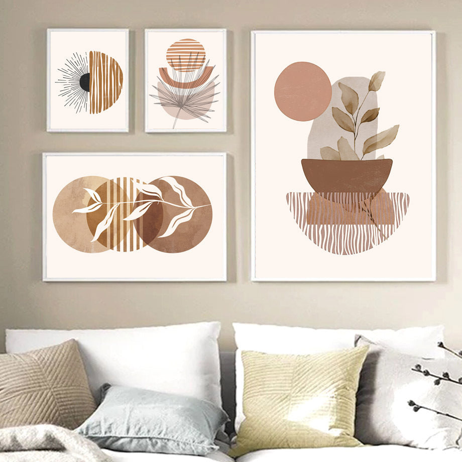 Abstract Geometric Boho Painting PearlNestDecor.com