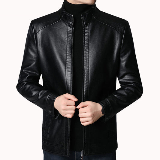 Middle-Aged And Elderly Men's Leather Jackets CJD