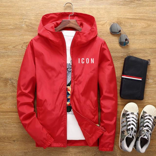 New Men's Casual Hooded Bomber Jacket Spring And Autumn