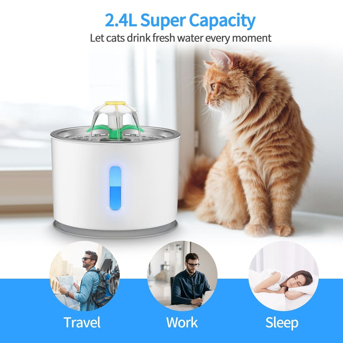 Pet USB Drinking Dispenser Pets Fashion