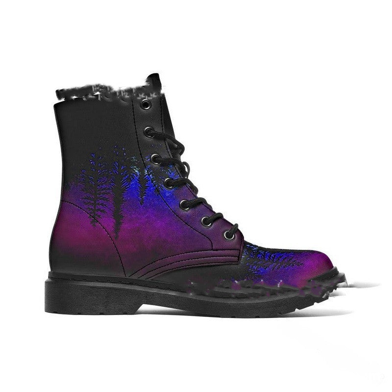 Casual Lace-Up High-Top Round Toe Martin Boots LadyShow.Store