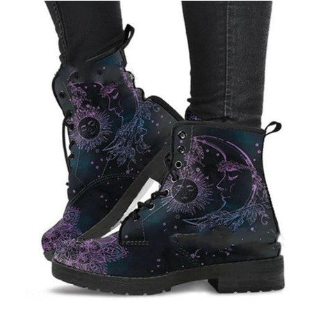Casual Lace-Up High-Top Round Toe Martin Boots LadyShow.Store