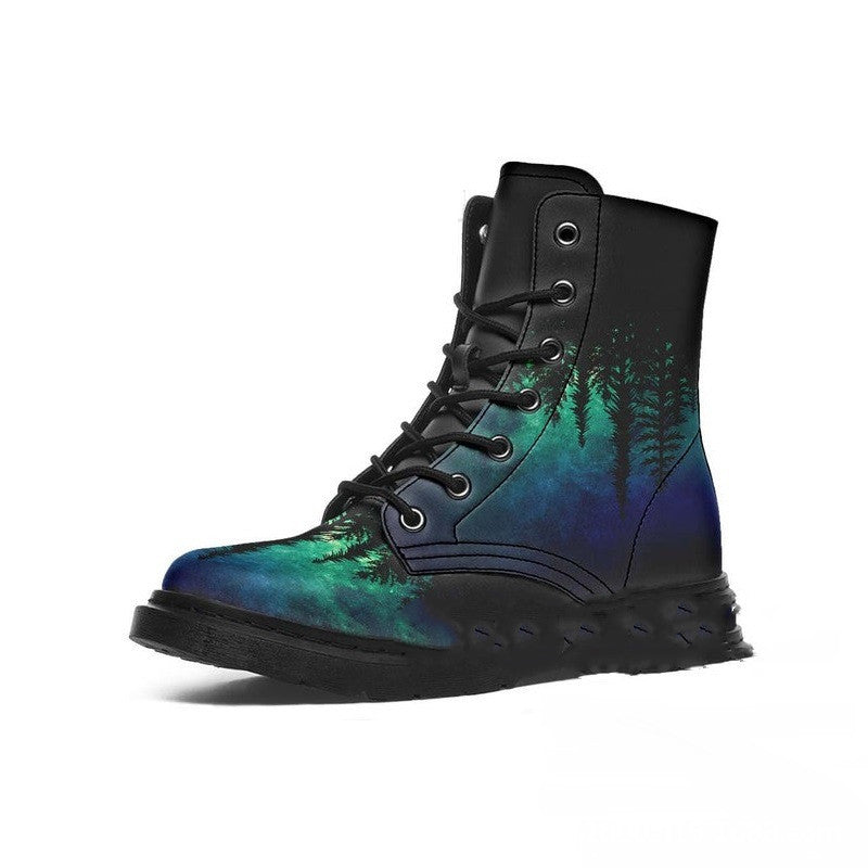 Casual Lace-Up High-Top Round Toe Martin Boots LadyShow.Store
