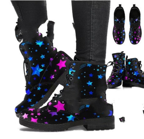 Casual Lace-Up High-Top Round Toe Martin Boots LadyShow.Store
