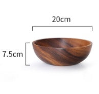 Kitchen Natural Wooden Bowl Household Fruit Bowl Salad Bowl For Home Restaurant Food Container Wooden Utensils Note The Size Hot LadyShow.Store