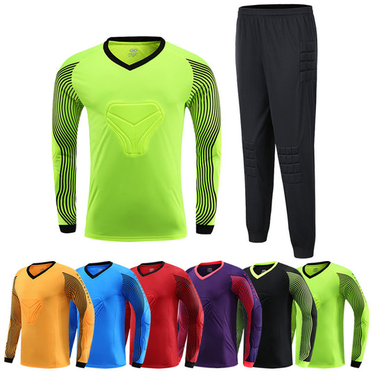 Football Goalkeeper Clothing Suit Thickened Goalkeeper Clothing Goalkeeper Shorts Football Uniform Jersey Gantry Shirt Short Sleeve Long Sleeve CJD