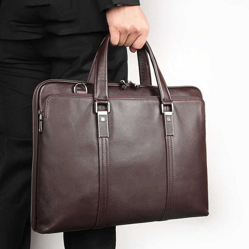Gentleman Style Leather Men's Bags Business Bag Briefcases Men's Handbags Atmospheric And Stable Handbags CJD