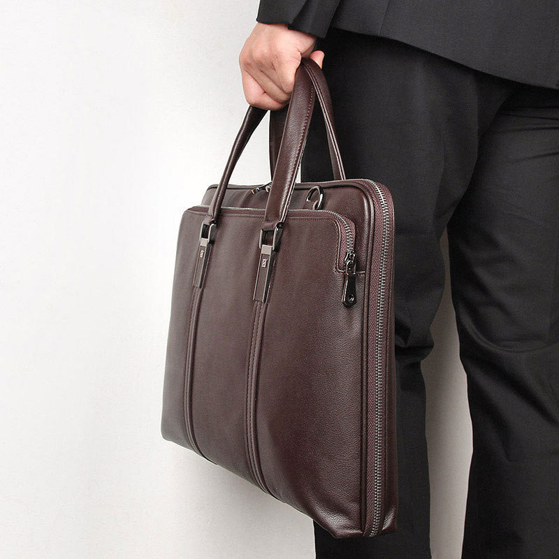 Gentleman Style Leather Men's Bags Business Bag Briefcases Men's Handbags Atmospheric And Stable Handbags CJD