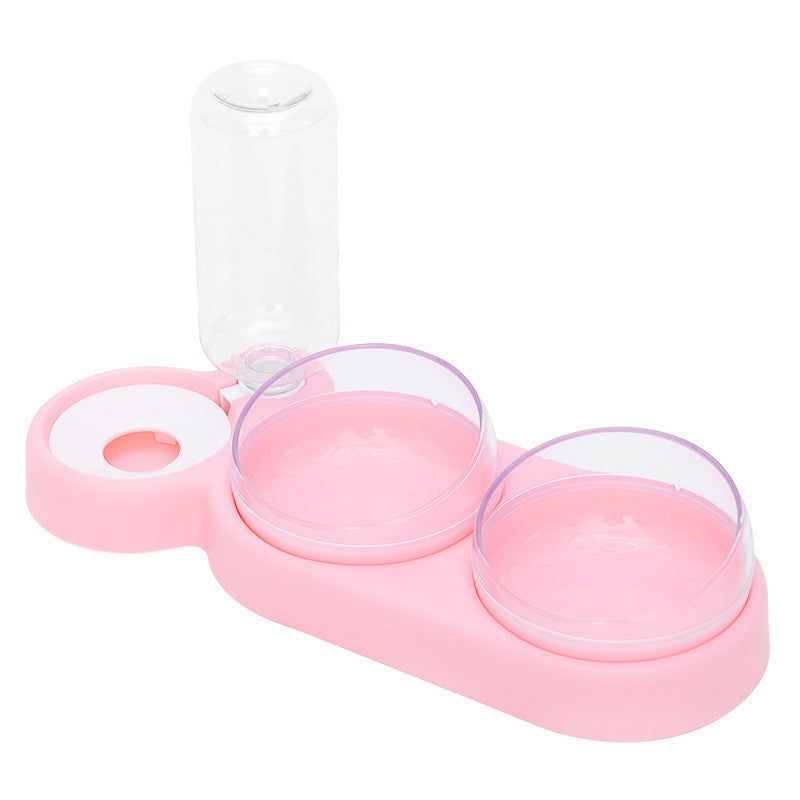 Pet Cat Bowl Automatic Feeder Dog Cat Food Bowl With Water Fountain Double Bowl Drinking Raised Stand Pets Fashion