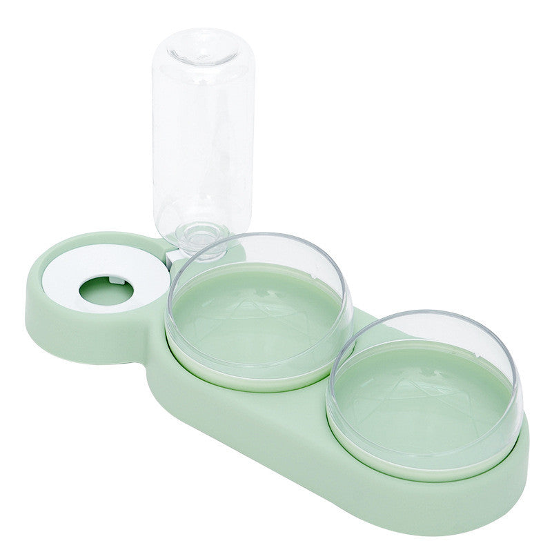 Pet Cat Bowl Automatic Feeder Dog Cat Food Bowl With Water Fountain Double Bowl Drinking Raised Stand Pets Fashion