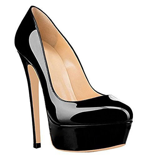 European And American Large Size High Heels Baotou Round Toe Women'S Shoes LadyShow.Store