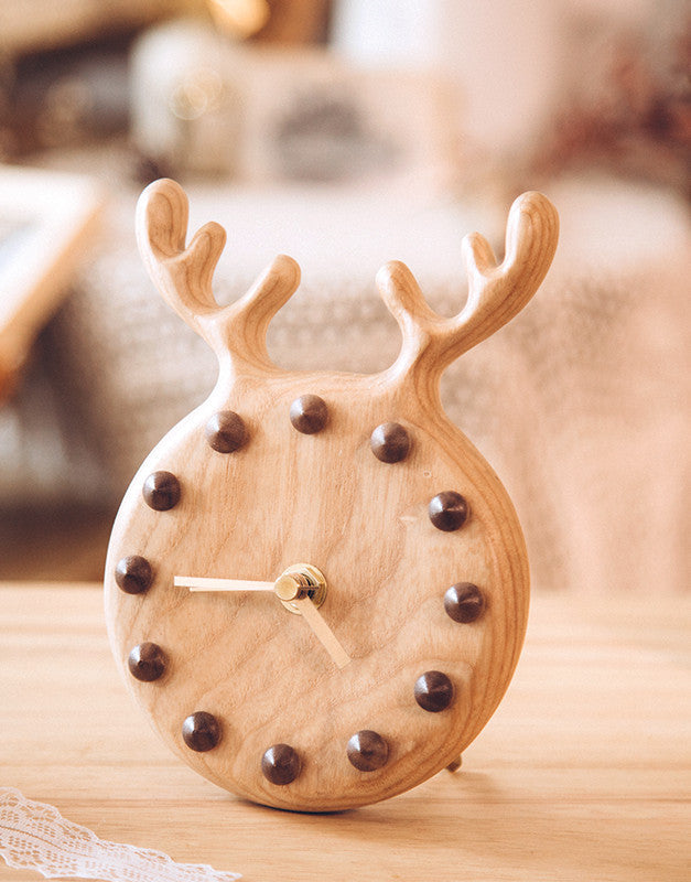 Nordic Solid Wood Simple Wall Clock Pendulum PearlNestDecor.com