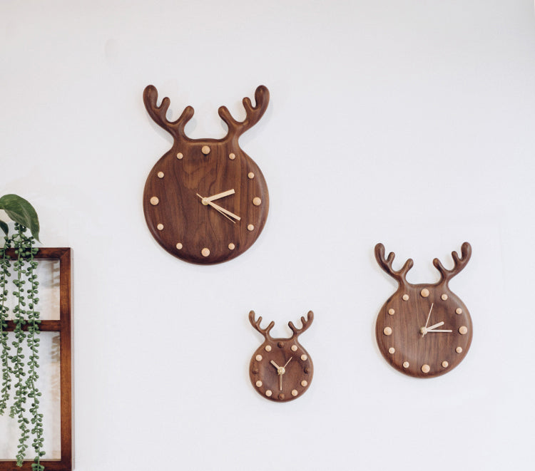 Nordic Solid Wood Simple Wall Clock Pendulum PearlNestDecor.com
