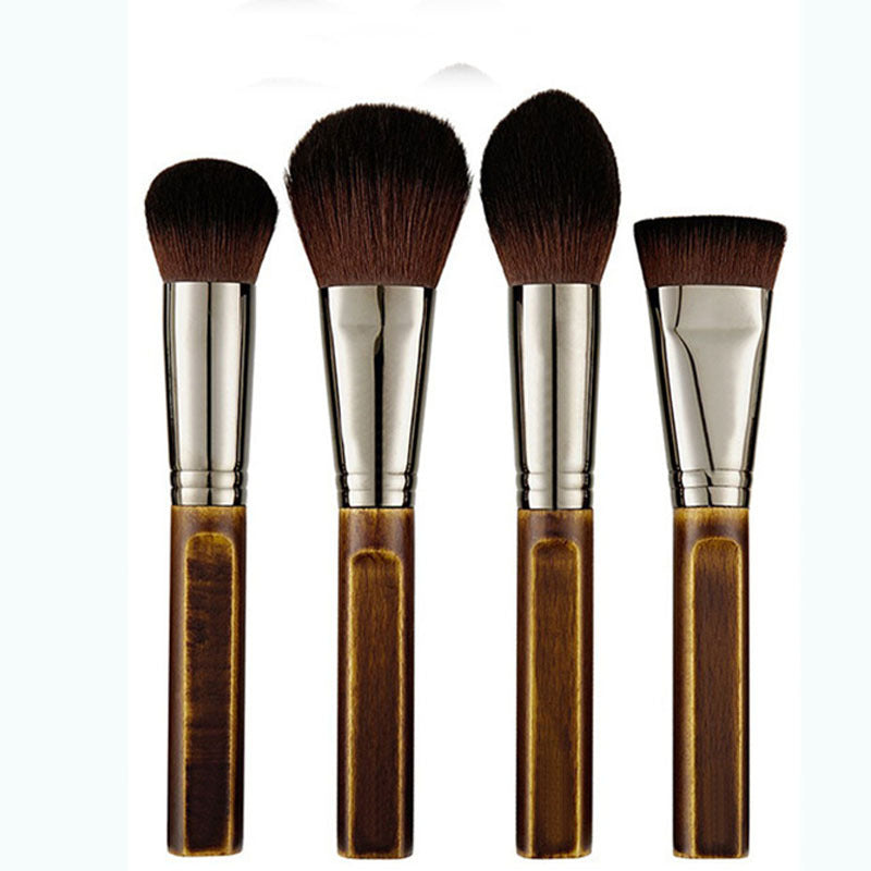 New 9-Piece Makeup Set Brush Complete Set Of Retro Wooden Handle Makeup Utensils LadyShow.Store