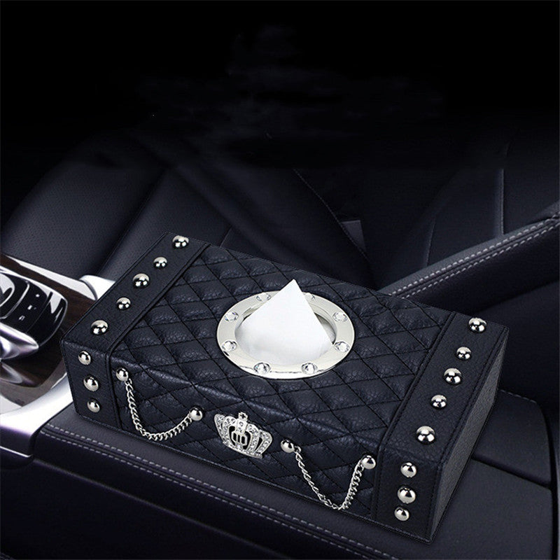 DAD Tissue Box Cover Tissue Box Inlaid With Rhinestone Crown LadyShow.Store