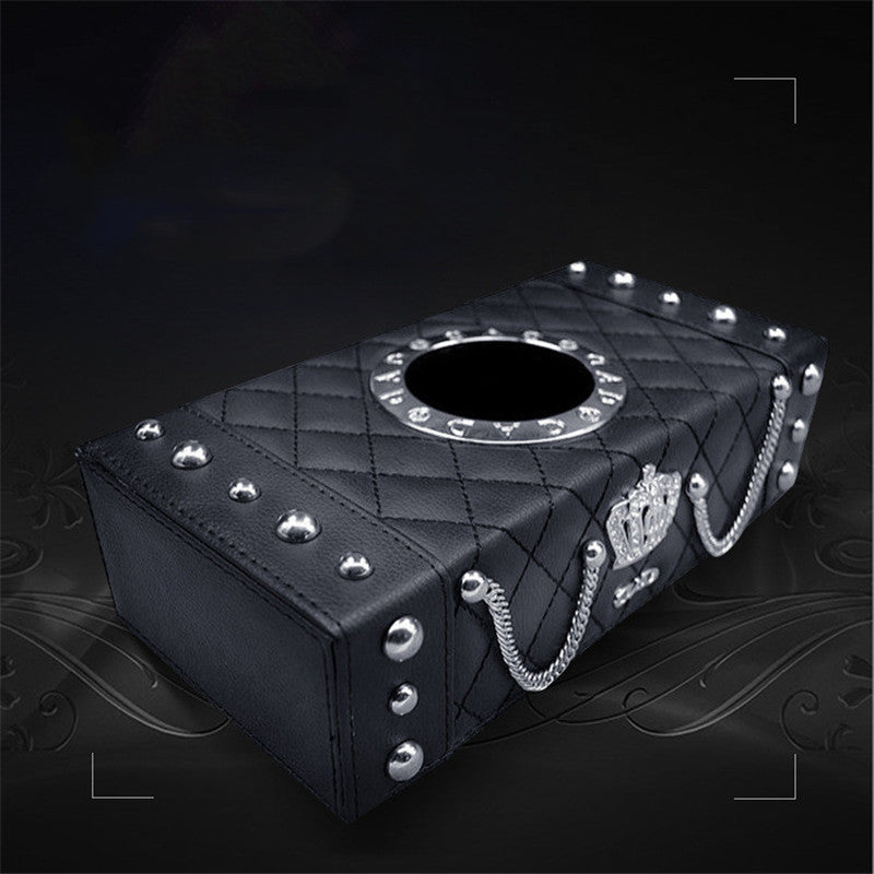 DAD Tissue Box Cover Tissue Box Inlaid With Rhinestone Crown LadyShow.Store