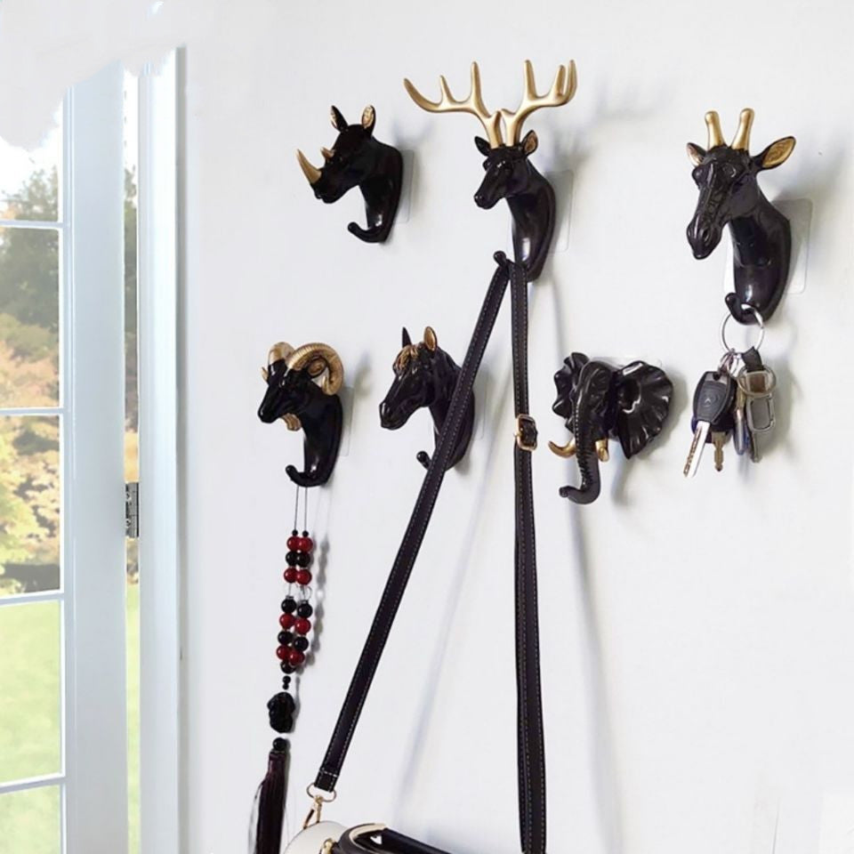 Hook Coat Decorative-Hook Sticking Animal-Head Wall-Hanging Home-Wall-Decor Seamless PearlNestDecor.com