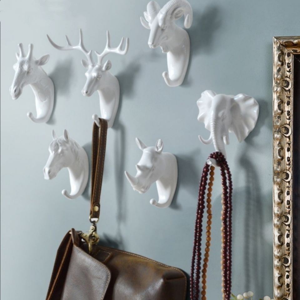 Hook Coat Decorative-Hook Sticking Animal-Head Wall-Hanging Home-Wall-Decor Seamless PearlNestDecor.com