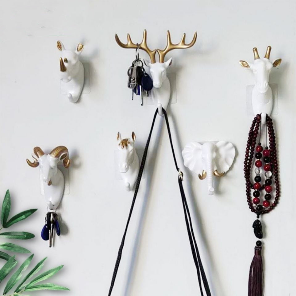 Hook Coat Decorative-Hook Sticking Animal-Head Wall-Hanging Home-Wall-Decor Seamless PearlNestDecor.com