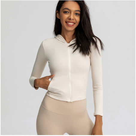 Women'S Sports Jackets Are Thin, Tight-Fitting Stretch And Quick-Drying Yoga Clothes, Running Tops, Long-Sleeved Fitness Clothes