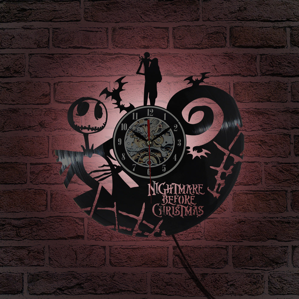 Fashion Creative Cat Vinyl Record Wall Clock Decoration Room Ultra Quiet Quartz Wall Clock PearlNestDecor.com