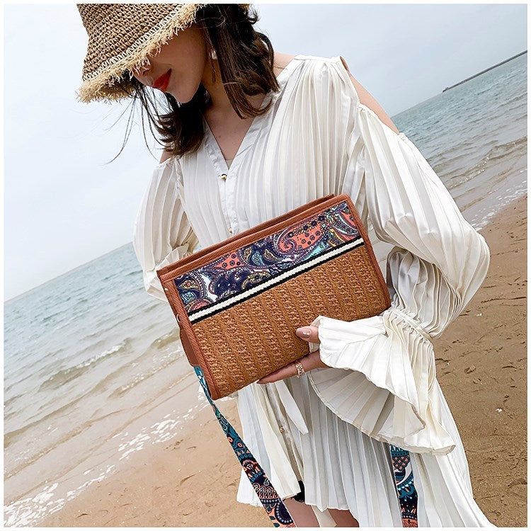 Retro Straw Shoulder Bag NorixaFashion.com