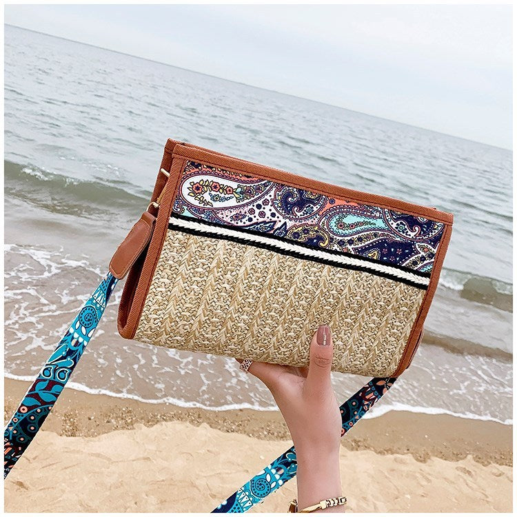 Retro Straw Shoulder Bag NorixaFashion.com