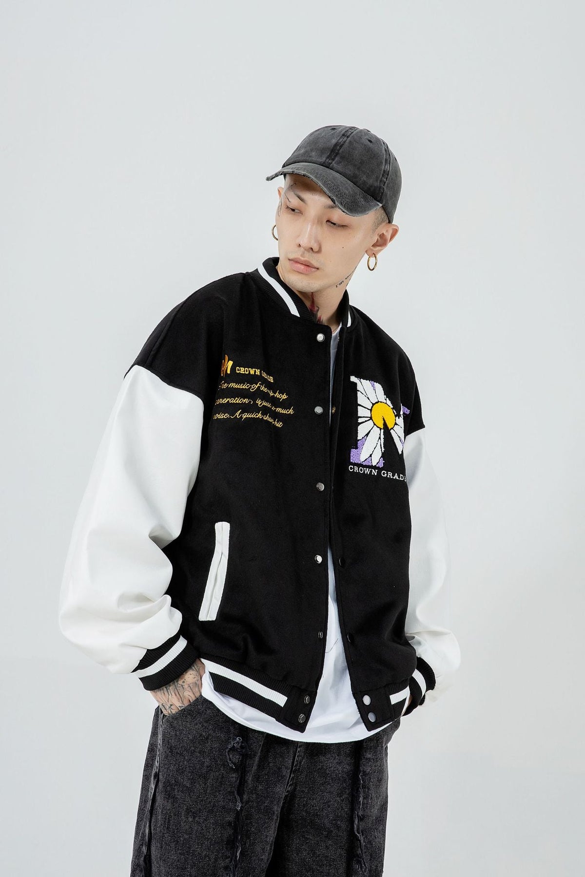 Men'S And Women'S Jackets With Straight Hem And Color Matching Side Slit Pockets NorixaFashion.com