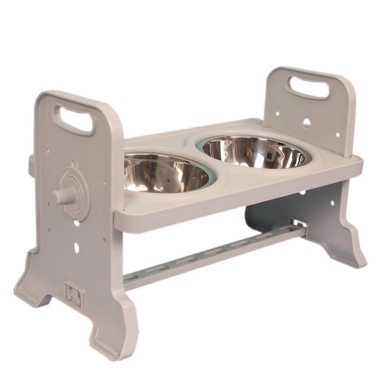 Height Adjustable Dining Table Cat Small Dog Dining Table Double Bowl Stainless Steel Dog Basin Pets Fashion