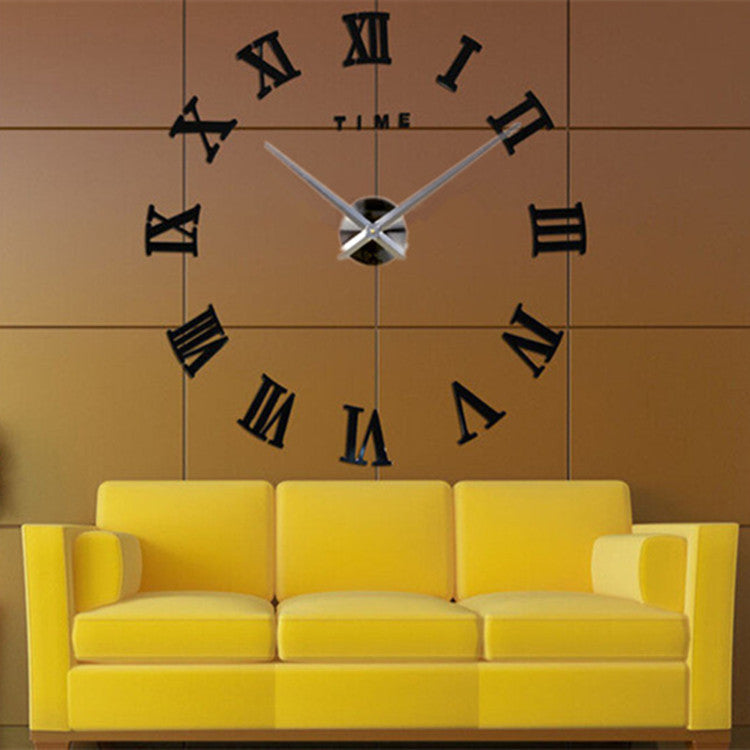 Large Wall Clock Creative Living Room Clock Modern Minimalist Wall Sticker Clock PearlNestDecor.com