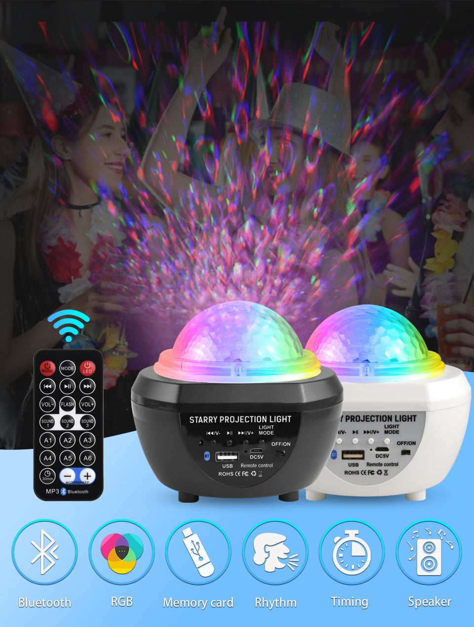 Led Starry Sky Light Rotating Romantic Laser Projection Lamp