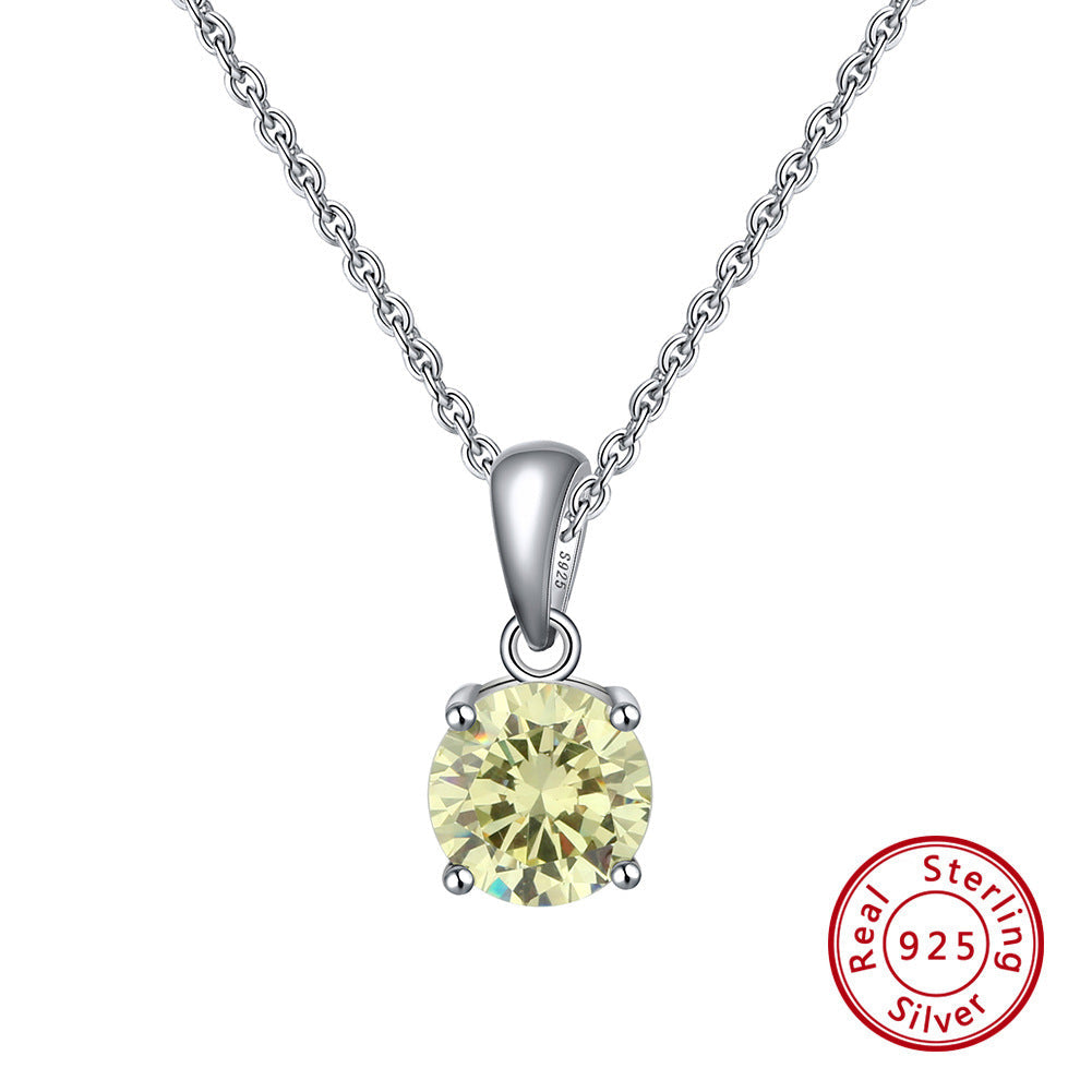 S925 Sterling Silver Diamond Clavicle Necklace LadyShow.Store