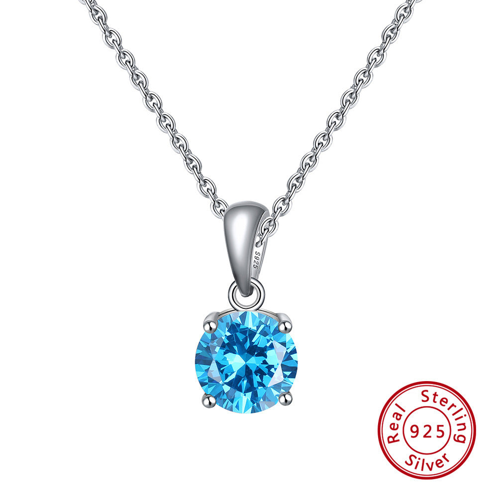 S925 Sterling Silver Diamond Clavicle Necklace LadyShow.Store