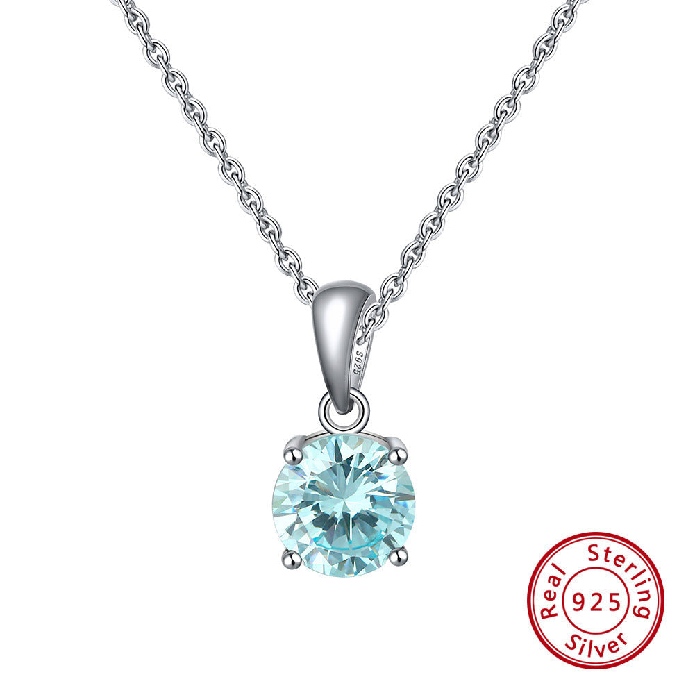 S925 Sterling Silver Diamond Clavicle Necklace LadyShow.Store