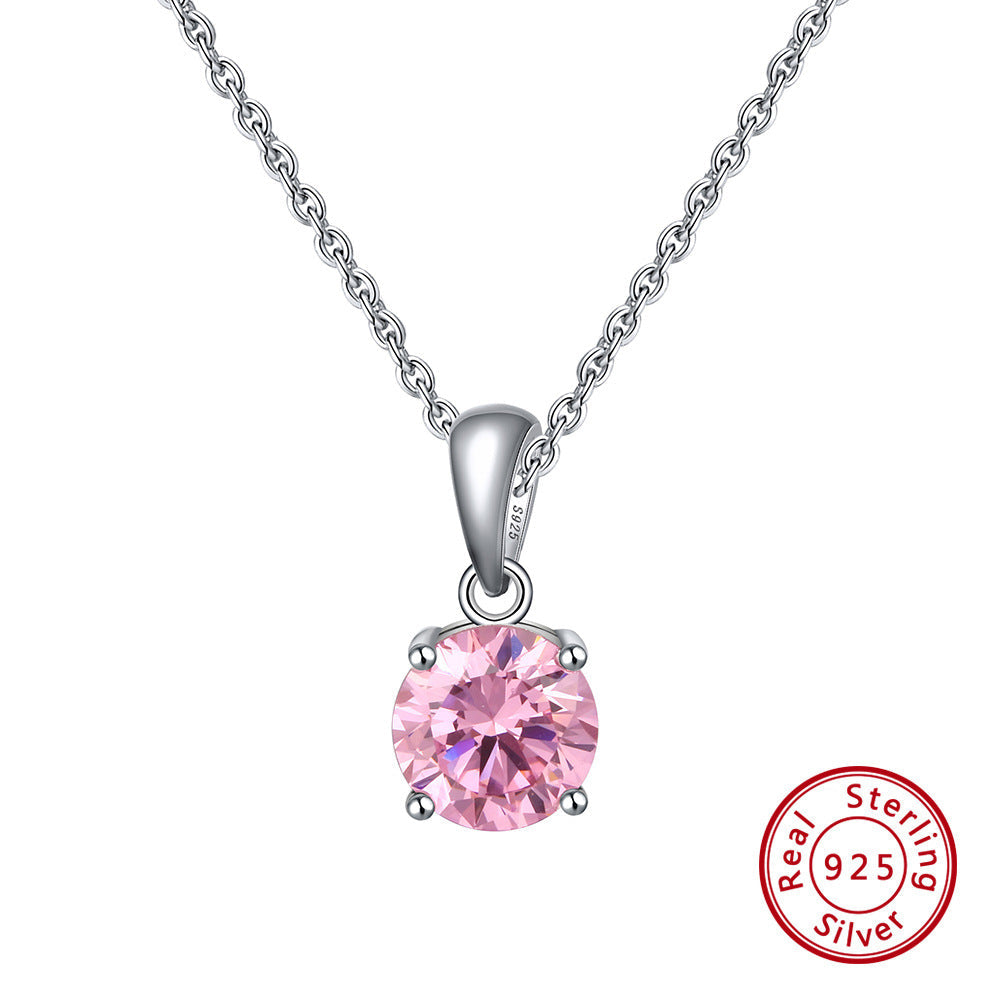 S925 Sterling Silver Diamond Clavicle Necklace LadyShow.Store