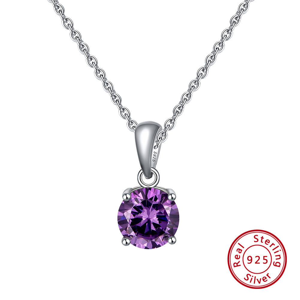 S925 Sterling Silver Diamond Clavicle Necklace LadyShow.Store