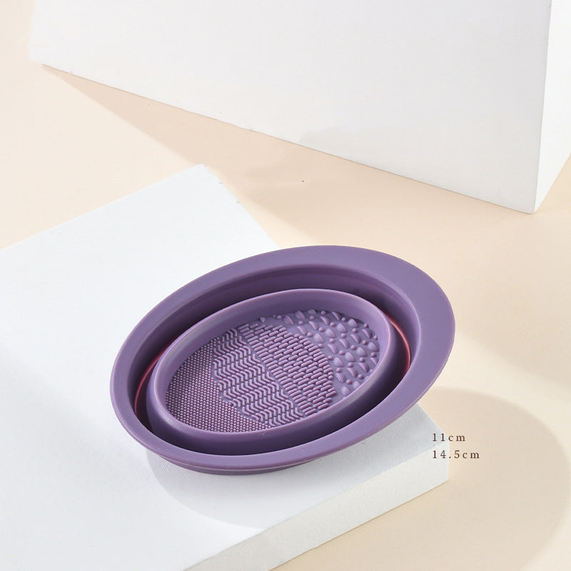 Scrubbing Plate Makeup Brush Cleaning Pad Makeup Brush Cleaning Bowl CJD2