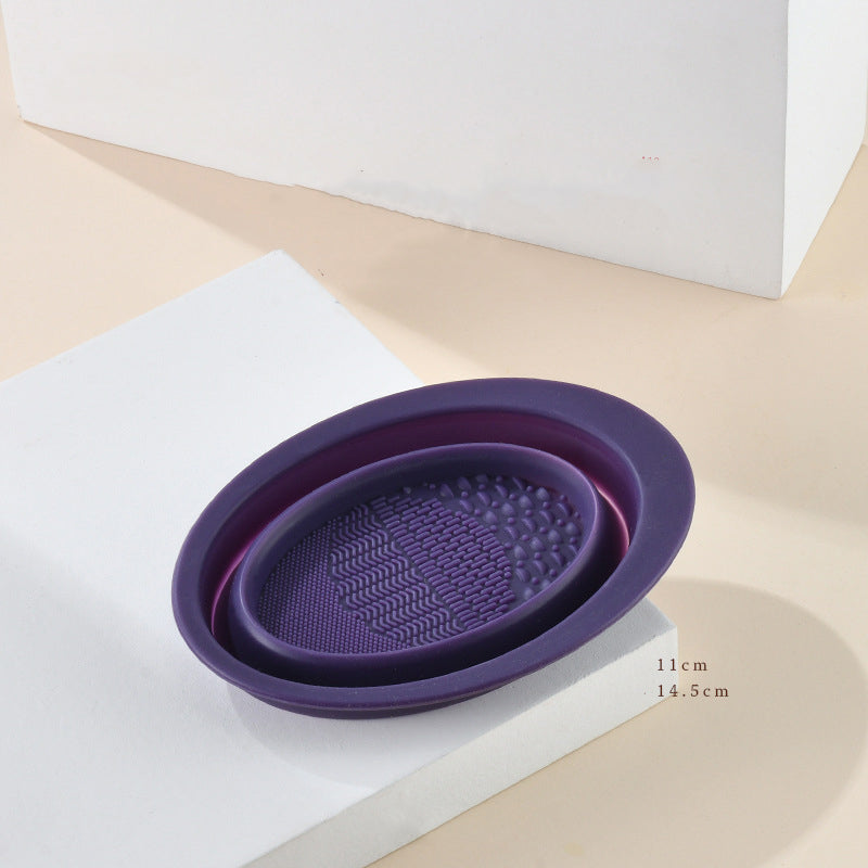 Scrubbing Plate Makeup Brush Cleaning Pad Makeup Brush Cleaning Bowl CJD2