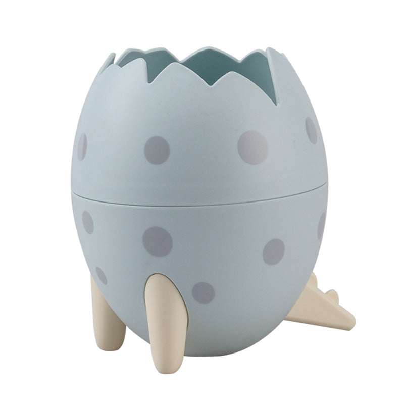 Compatible with Apple, Desktop Storage Box Pen Holder Makeup Brush Organizer Eyebrow Pencil Glasses Dinosaur Egg Storage Bucket Fashion Cartoon Tripod CJD2