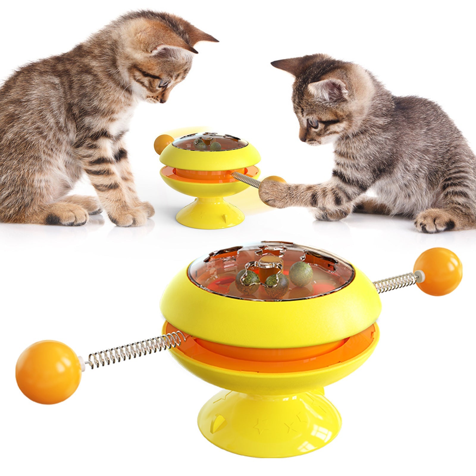 Rotatable Cat Toys Supplies With Catnip Interactive Training Toys For Cats Kitten Cat Accessories Pet Products Pets Fashion